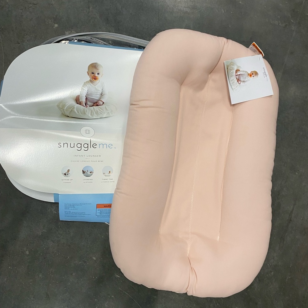 Snuggle Me Organic Infant Lounger -pink- brand new with tags